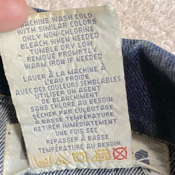 Vintage Reflect Jeans Oversized Dark Wash Button Up Denim Jean Jacket M - Picture 7 of 13